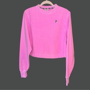 Pink Women's Cropped Sweatshirt‎ Size XS